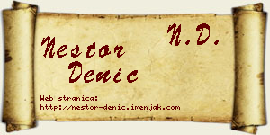 Nestor Denić vizit kartica